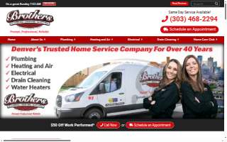 Brothers Plumbing, Heating, and Electric - Denver website