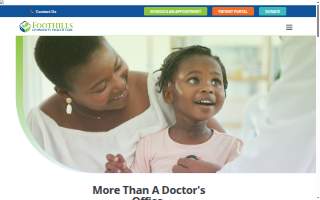 Foothills Community Health Care - Anderson website