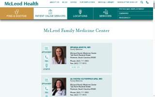 McLeod Family Medicine Center website
