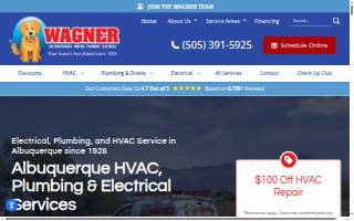 Wagner Air Conditioning, Heating, Plumbing, & Electrical website