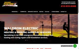 Waldron Electric Heating Cooling Same Day Services website
