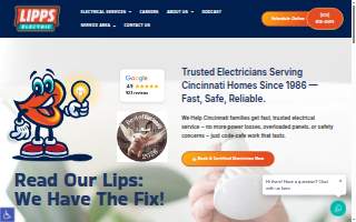 Lipps Electric Services website