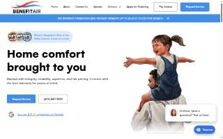 Benefit Air Conditioning website
