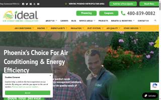 Ideal Air Conditioning and Insulation website