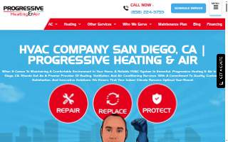 Progressive Heating & Air website