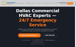 Unlimited Air Conditioning and Heating website