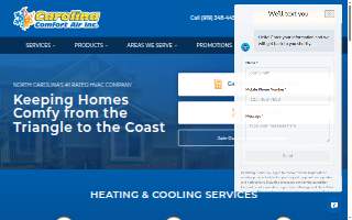 Carolina Comfort Air website