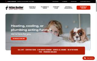 Atlas Butler Heating, Cooling & Plumbing website