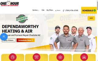 One Hour Heating & Air Conditioning of Charlotte website