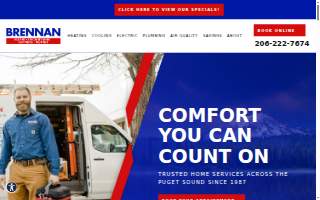 Brennan Heating, Air Conditioning, & Electric website