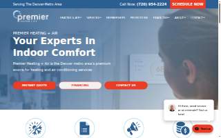 Premier Heating and Air website