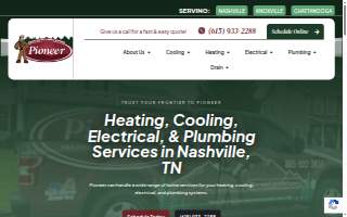 Pioneer Heating, Cooling, Electrical & Plumbing website