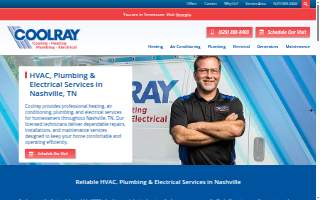 Coolray Heating, Cooling, Plumbing & Electrical website