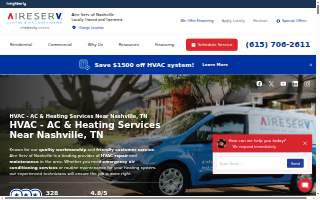 Aire Serv of Nashville website
