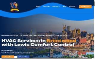 Lewis Comfort Control Hvac-Nashville website