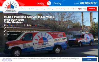 Nevada Residential Services Air Conditioning & Heating website