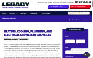 Legacy Air Conditioning and Heating website
