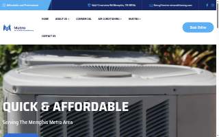 Metro Air Conditioning and Heating website