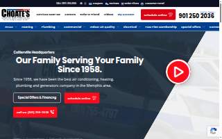 Choate's Air Conditioning, Heating, Plumbing And Electrical of Memphis website