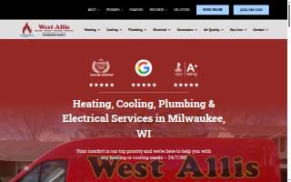 West Allis Heating, Cooling, Plumbing, and Electrical website