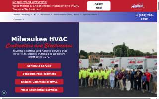 Action Heating & Cooling website
