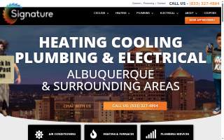 Signature Heating, Cooling & Plumbing website