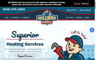 Williams Mechanical Heating & Air Conditioning LLC website