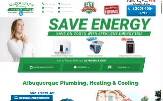Albuquerque Plumbing, Heating & Cooling website