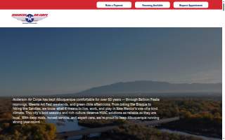 Anderson Air Corps Heating & Cooling website