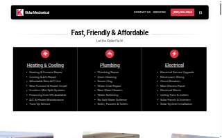 Kidzz Mechanical website