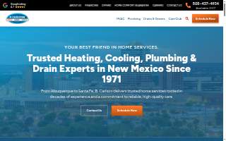 B. Carlson Heating, Cooling & Plumbing, Inc. website