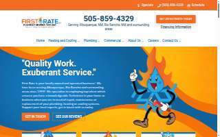 First Rate Plumbing Heating and Cooling Inc website