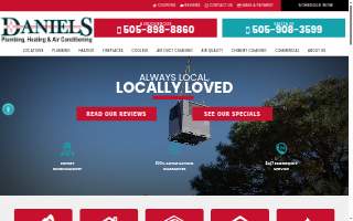 Daniels Plumbing, Heating and Air Conditioning, LLC website