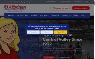 ABC Cooling & Heating website