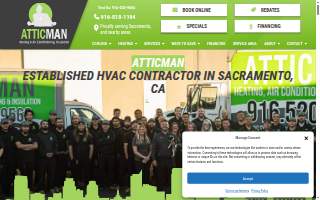 Atticman Heating and Air Conditioning, Insulation website