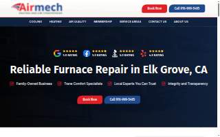 Airmech Heating and Air Conditioning website