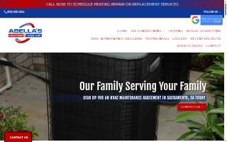 Abella's Heating and Air website