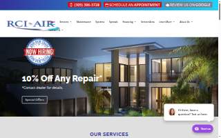 RCI Air Conditioning Company website