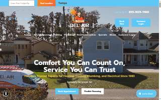 Del-Air Heating, Air Conditioning and Plumbing website