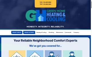 Green Home Heating & Cooling website