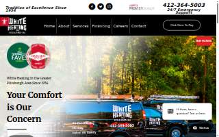 White Heating Inc website