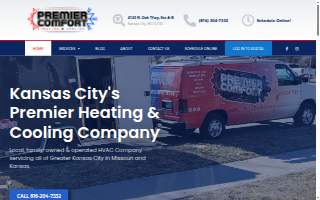 Premier Comfort Heating & Cooling website