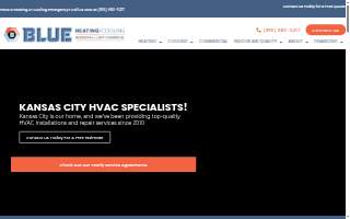 Blue Heating and Cooling website