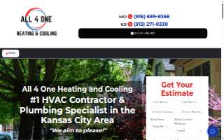 All 4 One Heating & Cooling website