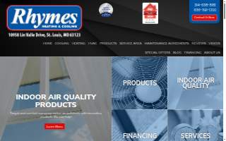 Rhymes Heating and Cooling of St. Louis website