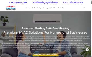 American Heating & Air Conditioning website