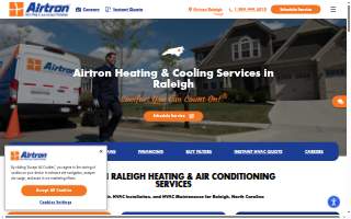 Airtron Heating & Air Conditioning of Raleigh website
