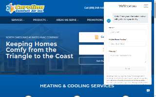 Carolina Comfort Air - Raleigh Area | HVAC Company website
