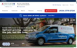 Aire Serv of East Raleigh website