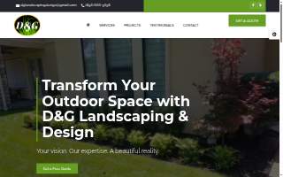 D&G Landscaping & Design website